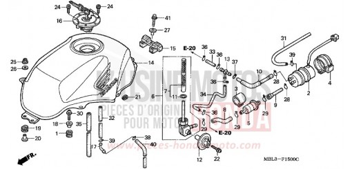 RESERVOIR A CARBURANT NT650VW de 1998